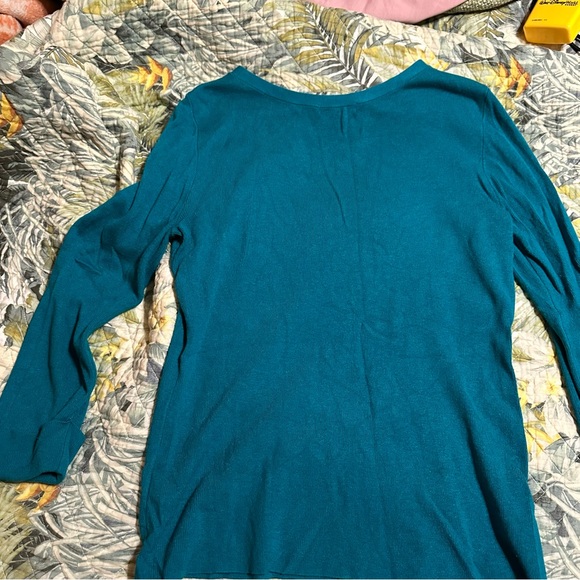 Set of 3 Roz & Ali zipper shoulder, lightweight sweaters, women’s size L - Picture 4 of 13